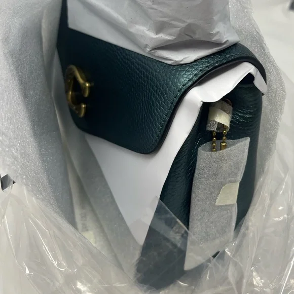 NWT Coach Tammie Shoulder Bag - Metallic Blue - Picture 7 of 9